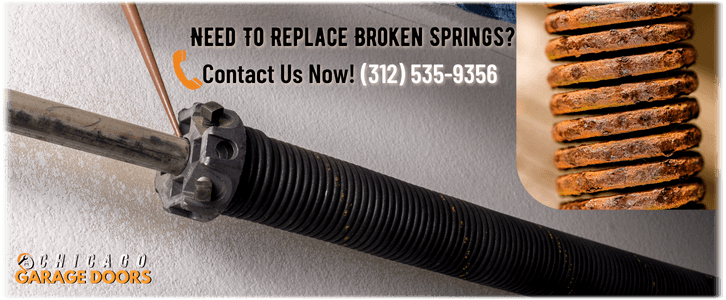 Broken Garage Door Spring Repair Chicago (312) 535-9356
